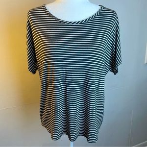 Prospect BLVD Soft Striped Short Sleeve Oversized Shirt Women’s size Medium